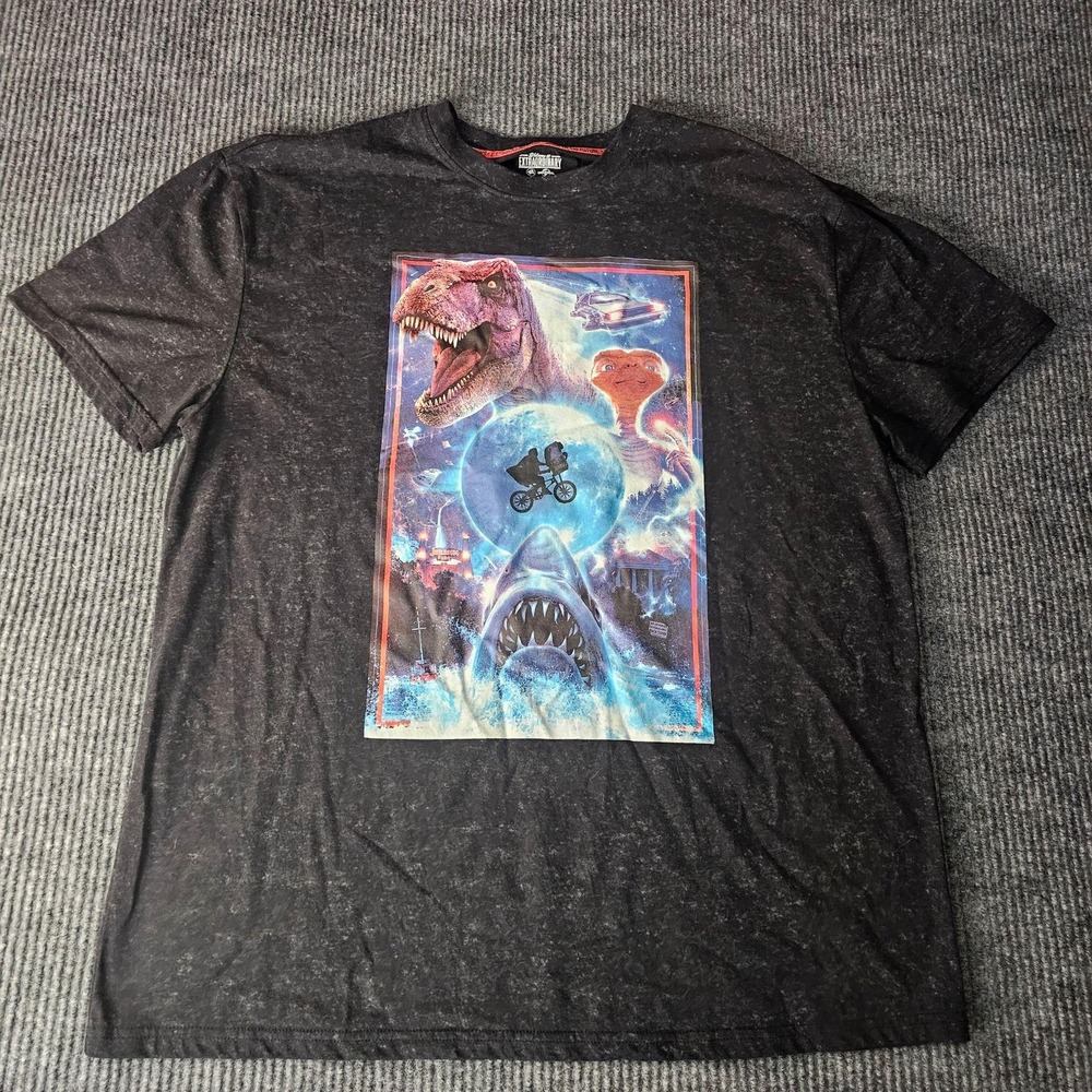 Universal Back To The Future Jurassic Park Shirt Mens 2XL E.T. Jaws Graphic Tee